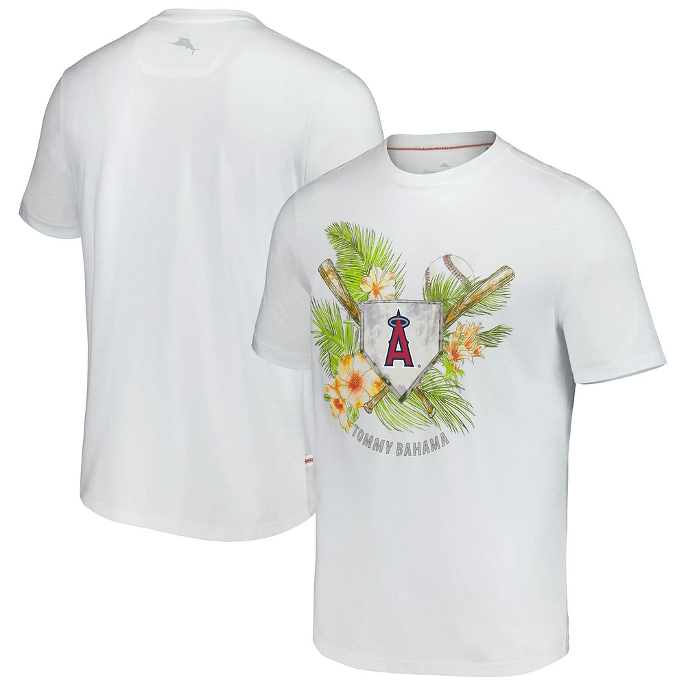 Men's Tommy Bahama White Los Angeles Angels Island League T-Shirt