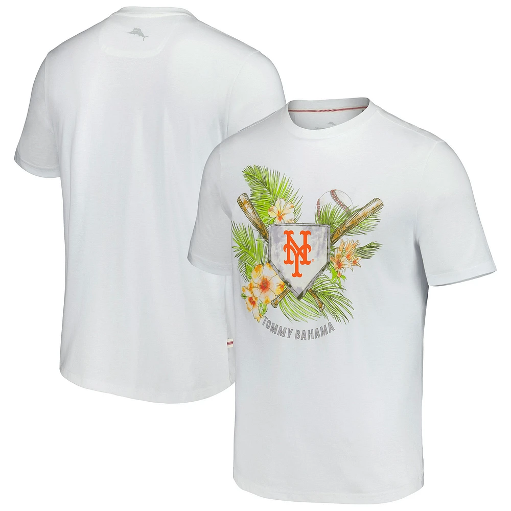 Men's Tommy Bahama White New York Mets Island League T-Shirt