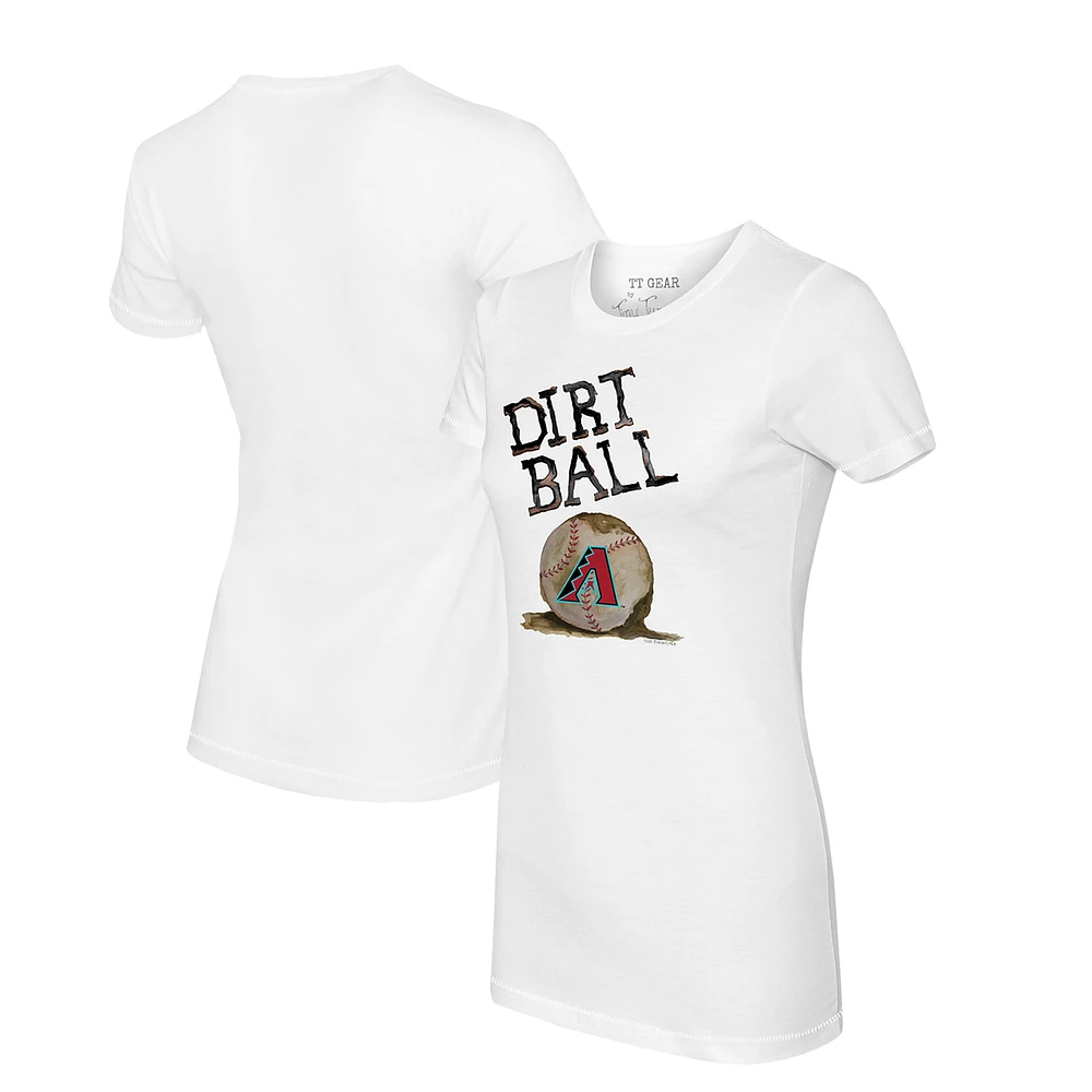 Women's Tiny Turnip White Arizona Diamondbacks Dirt Ball T-Shirt