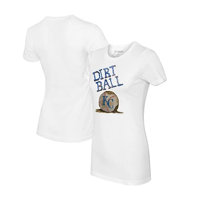 Women's Tiny Turnip White Kansas City Royals Dirt Ball T-Shirt