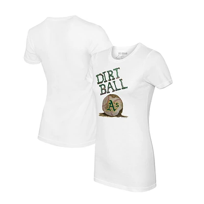 Women's Tiny Turnip White Athletics Dirt Ball T-Shirt