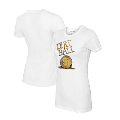 Women's Tiny Turnip White San Diego Padres Dirt Ball T-Shirt