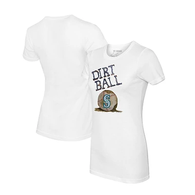 Women's Tiny Turnip White Seattle Mariners Dirt Ball T-Shirt