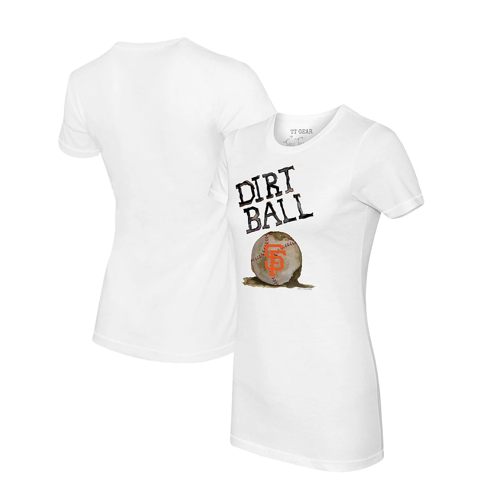 Women's Tiny Turnip White San Francisco Giants Dirt Ball T-Shirt