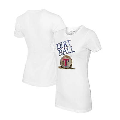 Women's Tiny Turnip White Texas Rangers Dirt Ball T-Shirt