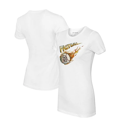 Women's Tiny Turnip White San Diego Padres Fastball T-Shirt