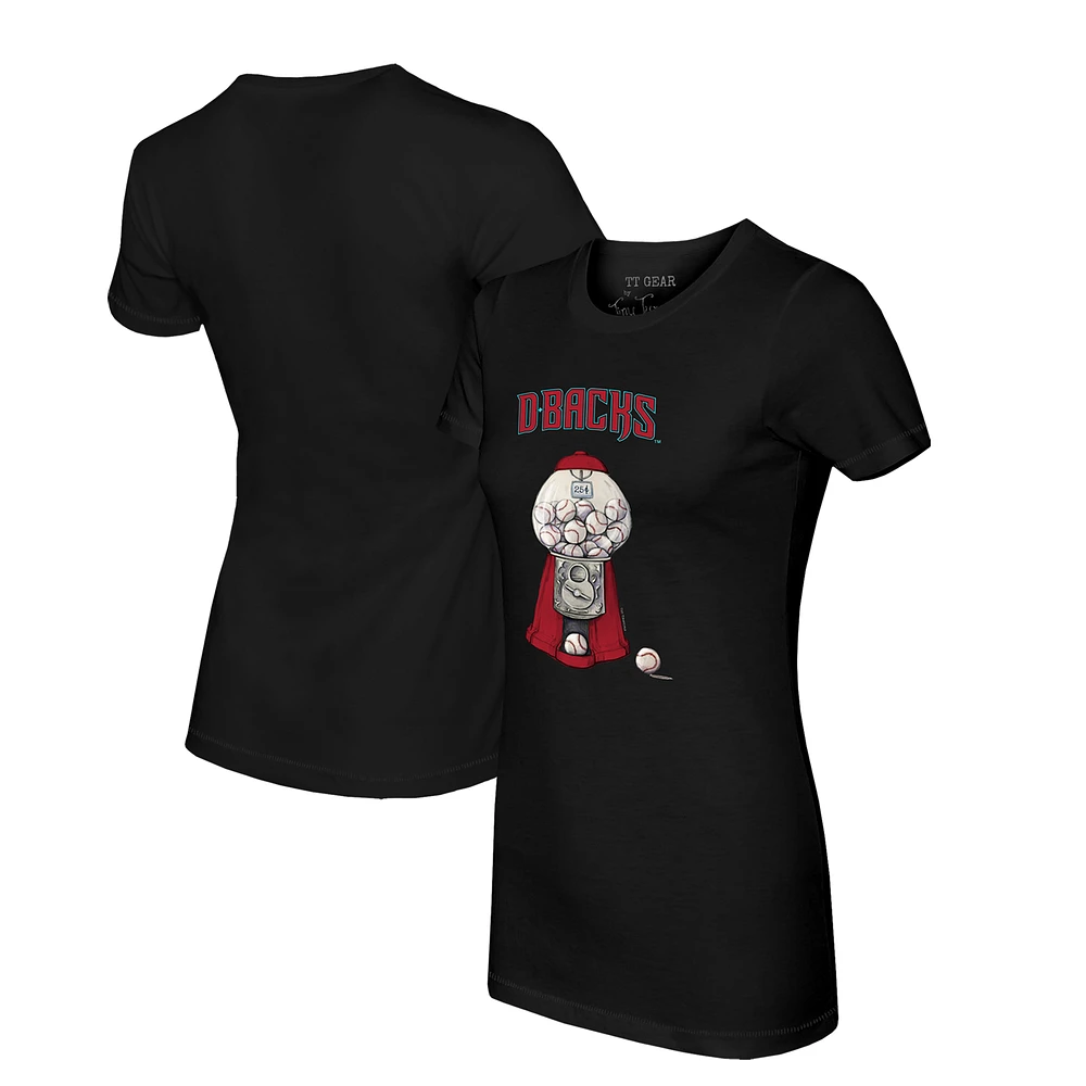 Women's Tiny Turnip Black Arizona Diamondbacks Gumball Machine T-Shirt
