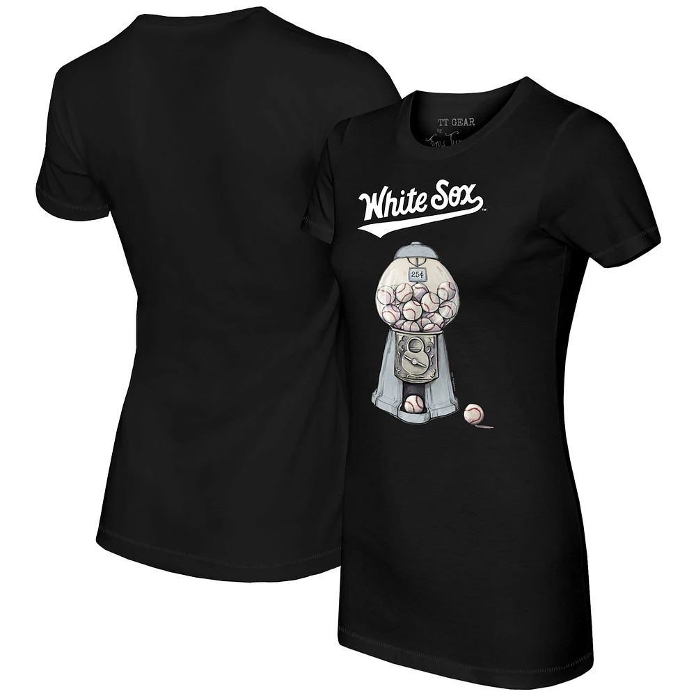 Women's Tiny Turnip Black Chicago White Sox Gumball Machine T-Shirt