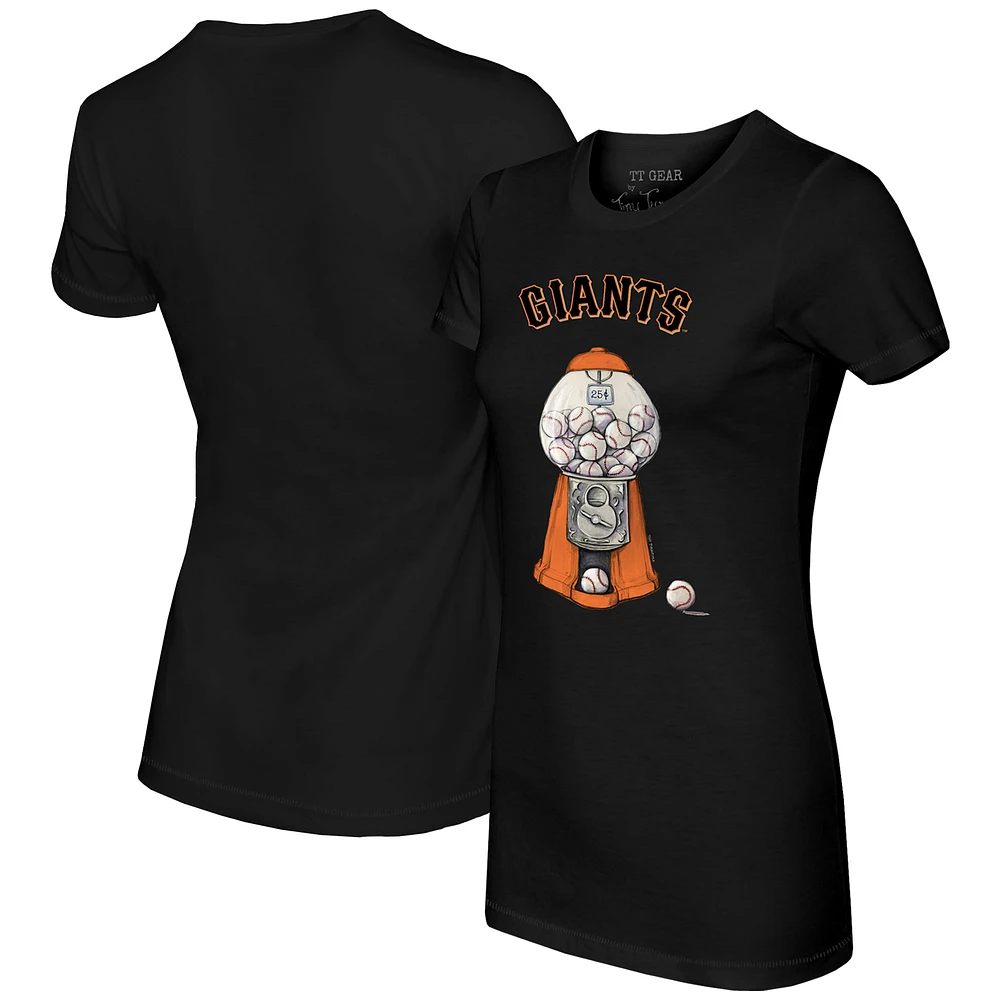 Women's Tiny Turnip Black San Francisco Giants Gumball Machine T-Shirt