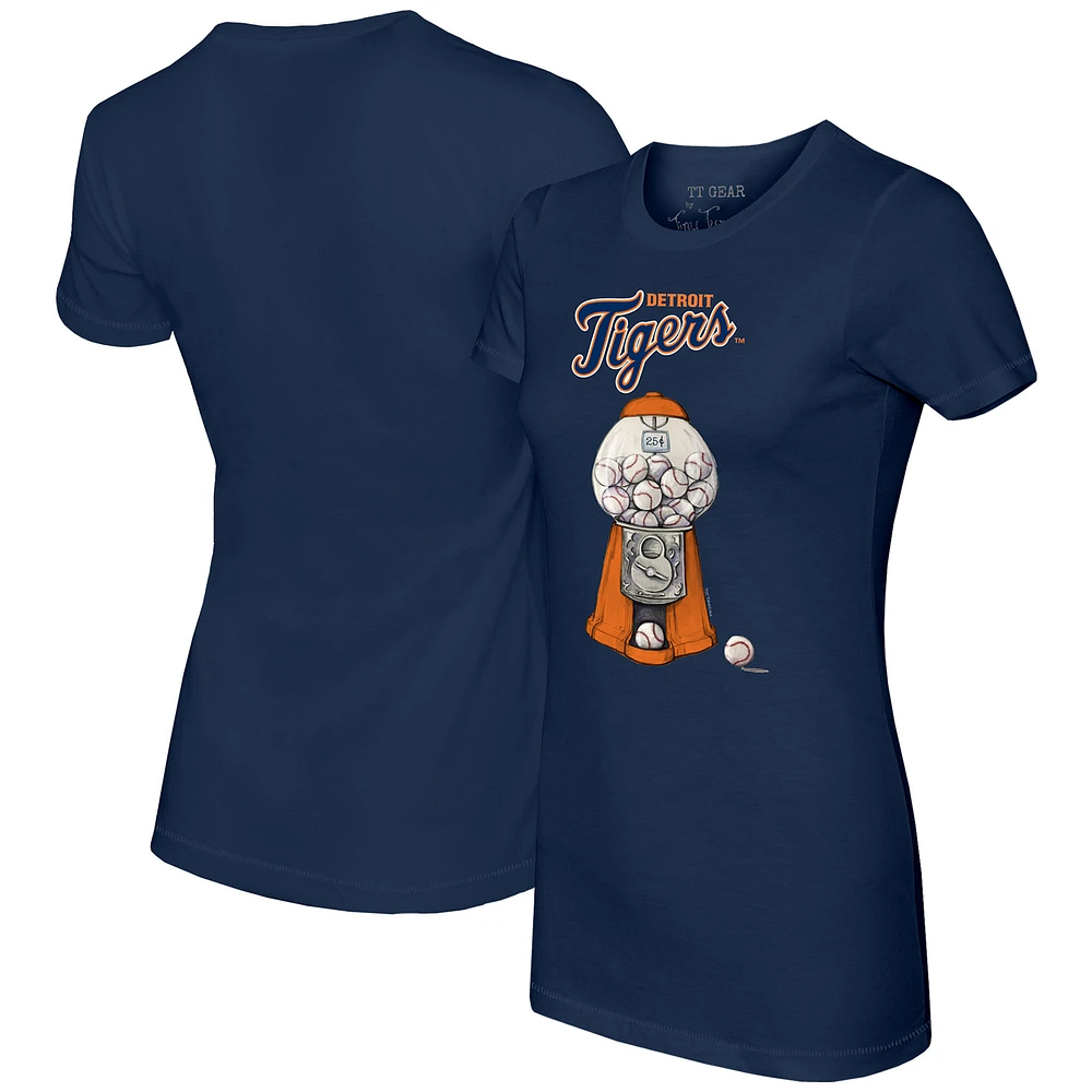 Women's Tiny Turnip Navy Detroit Tigers Gumball Machine T-Shirt