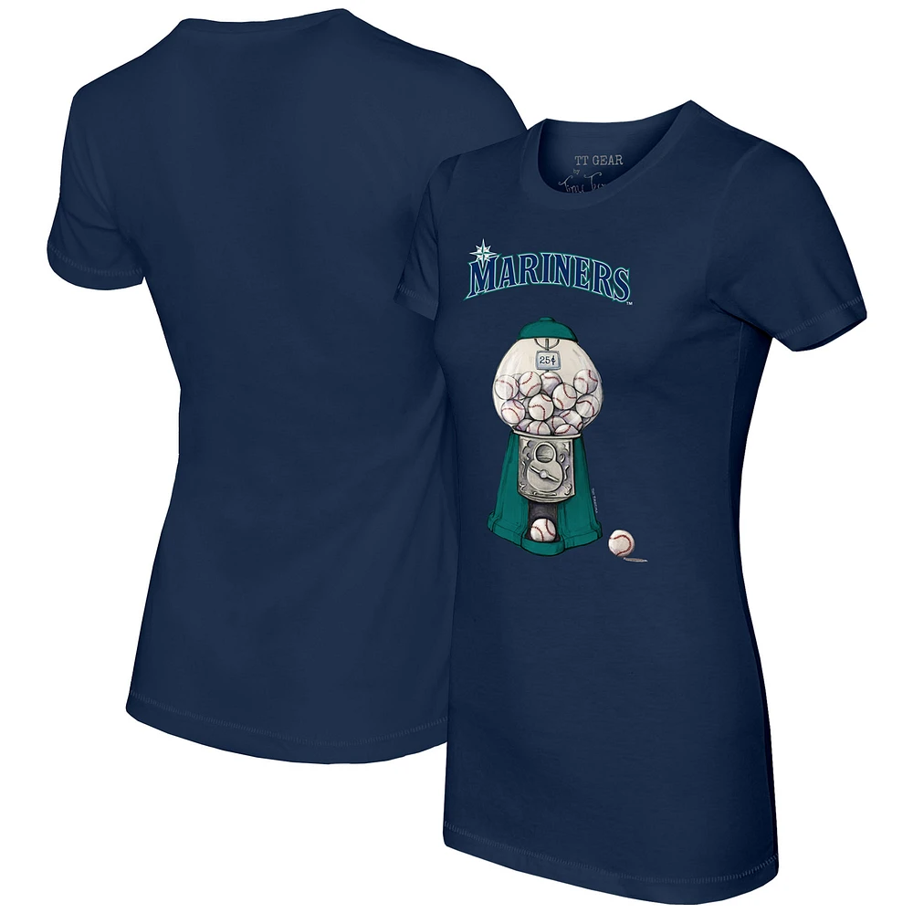 Women's Tiny Turnip Navy Seattle Mariners Gumball Machine T-Shirt