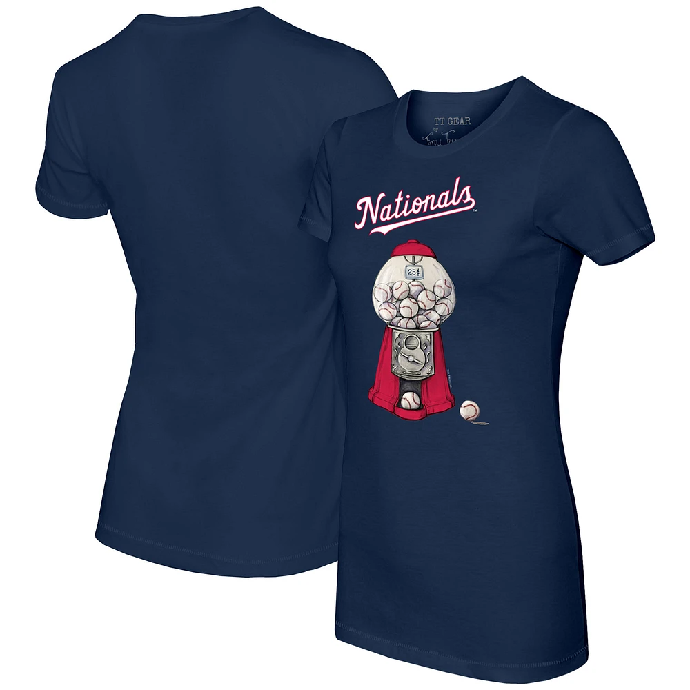 Women's Tiny Turnip Navy Washington Nationals Gumball Machine T-Shirt