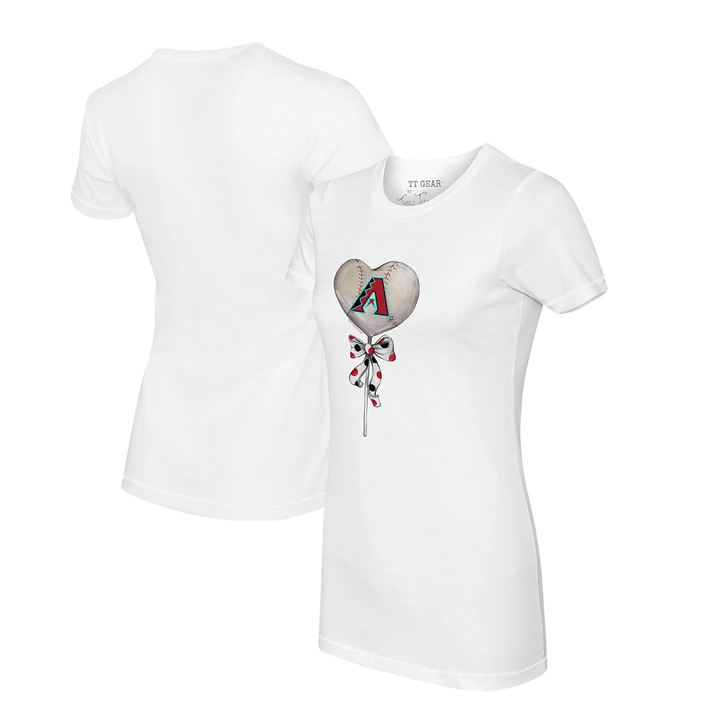 Women's Tiny Turnip Arizona Diamondbacks Heart Lolly T-Shirt