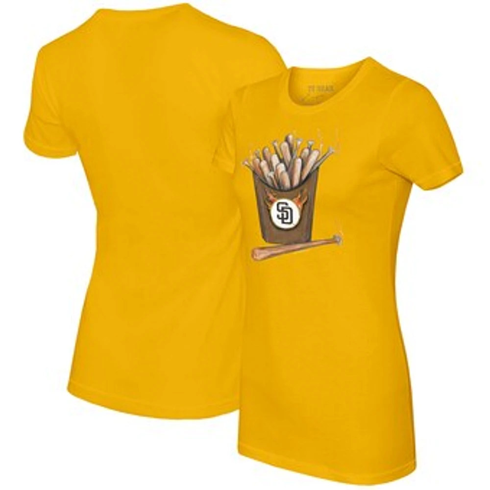 Women's Tiny Turnip Gold San Diego Padres Hot Bats T-Shirt