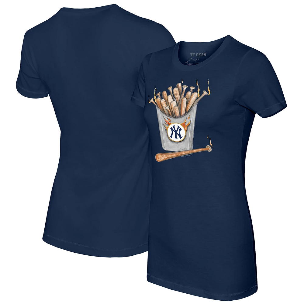 Women's Tiny Turnip Navy New York Yankees Hot Bats T-Shirt