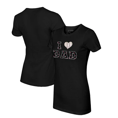 Women's Tiny Turnip Black Arizona Diamondbacks I Love Dad T-Shirt