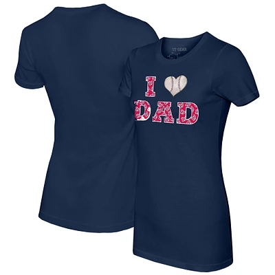 Women's Tiny Turnip Navy Washington Nationals I Love Dad T-Shirt