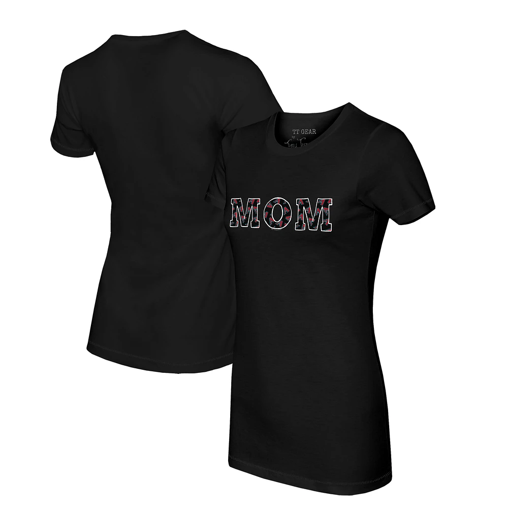 Women's Tiny Turnip Black Arizona Diamondbacks Logo Mom T-Shirt