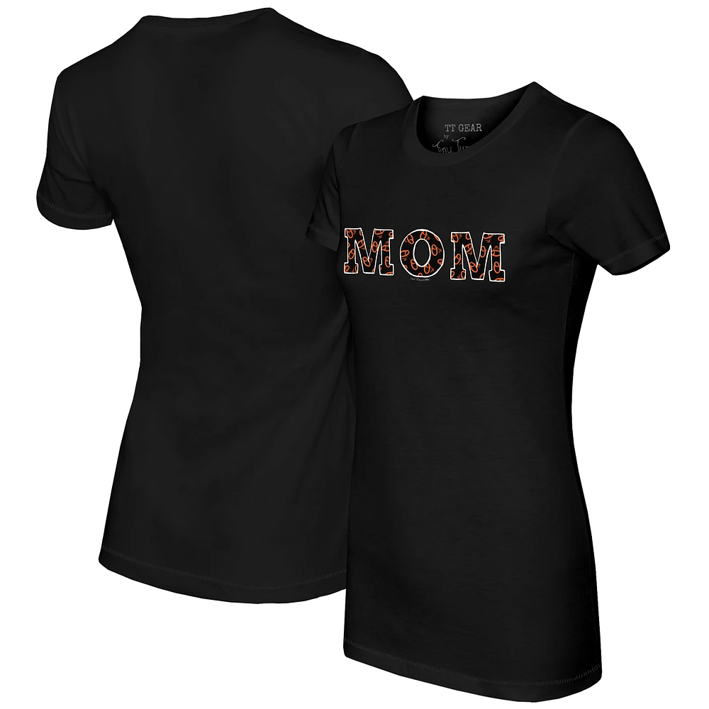 Women's Tiny Turnip Black Baltimore Orioles Logo Mom T-Shirt