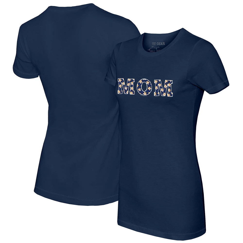 Women's Tiny Turnip Navy Houston Astros Logo Mom T-Shirt