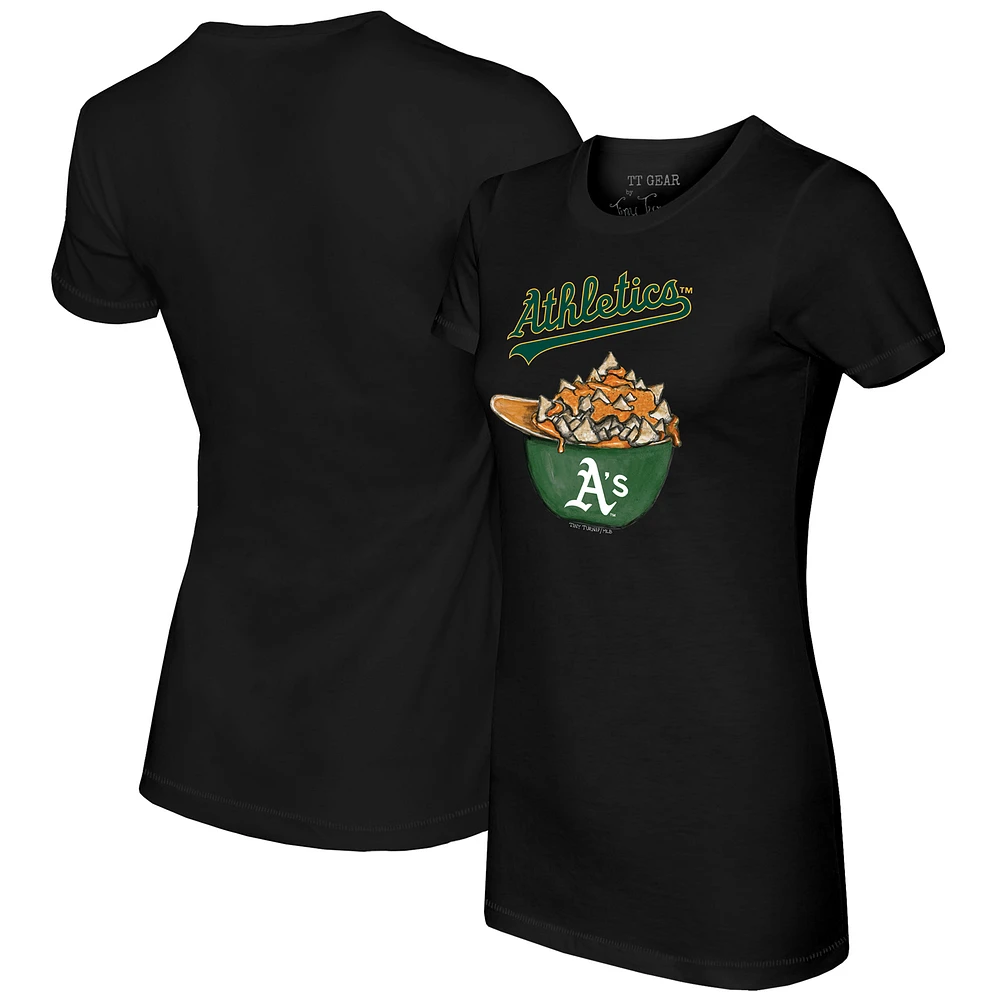 Women's Tiny Turnip Black Athletics Nacho Helmet T-Shirt