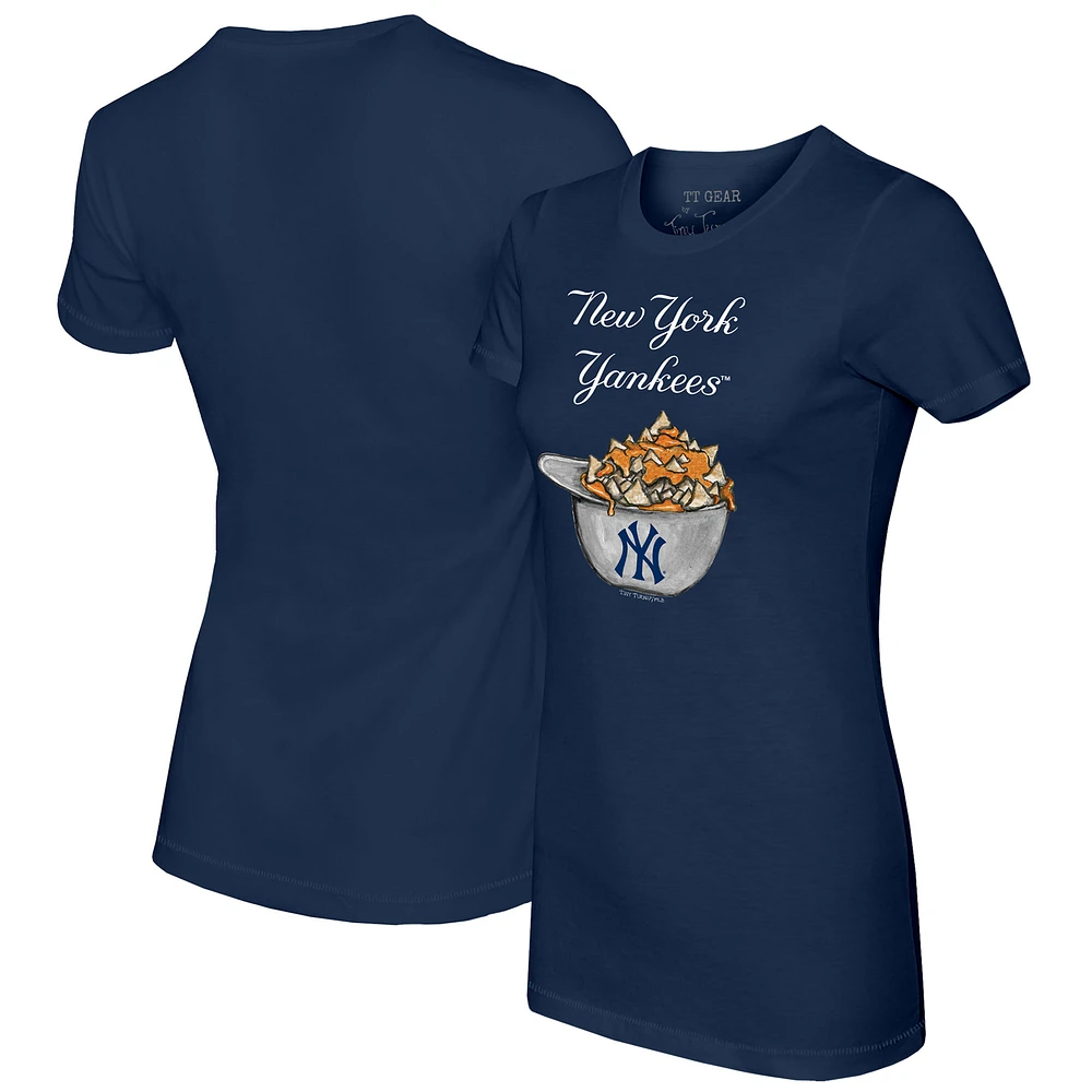 Women's Tiny Turnip Navy New York Yankees Nacho Helmet T-Shirt