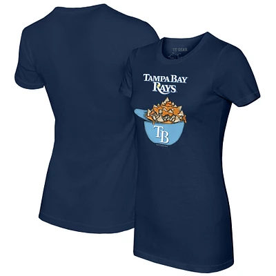 Women's Tiny Turnip Navy Tampa Bay Rays Nacho Helmet T-Shirt