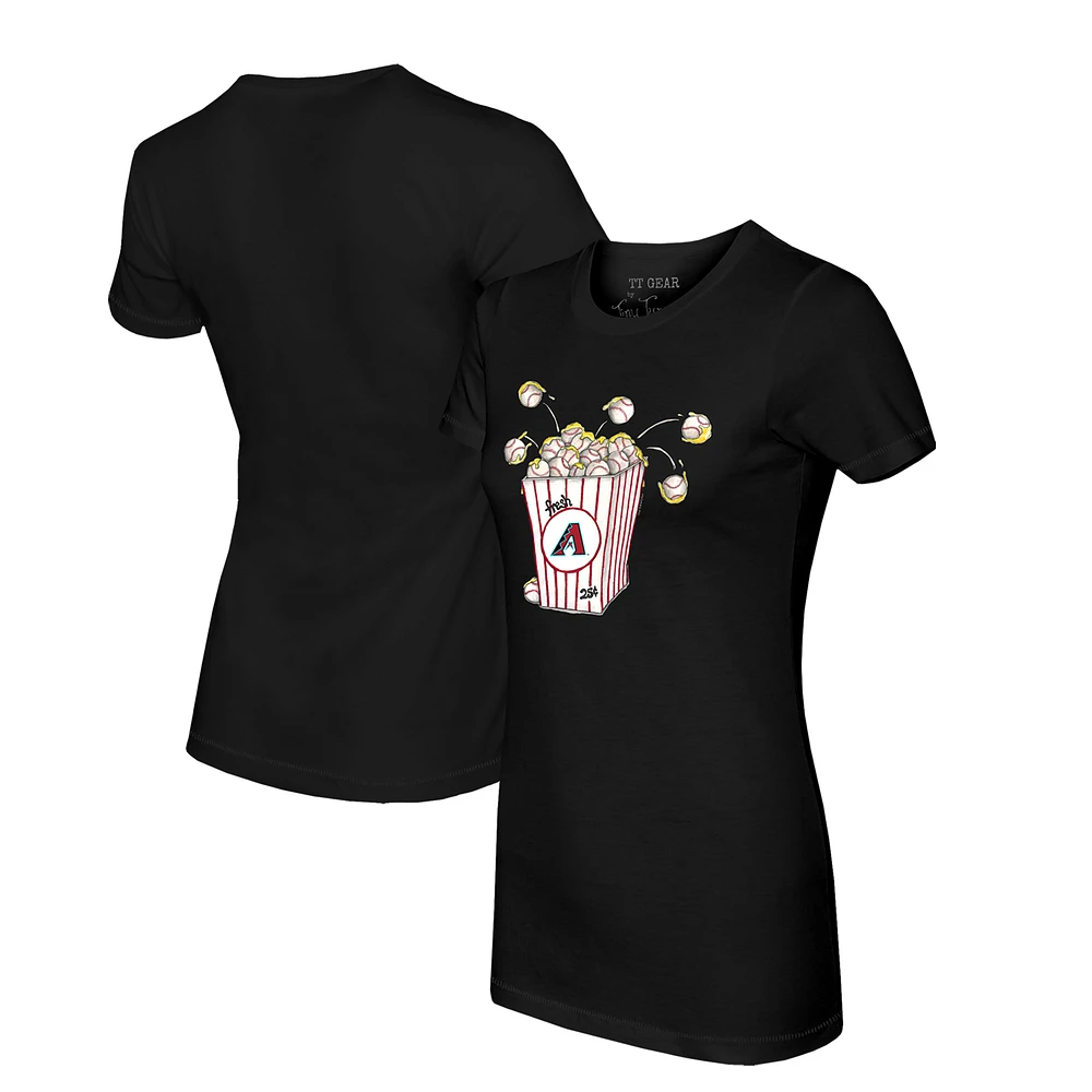 Women's Tiny Turnip Black Arizona Diamondbacks Popcorn T-Shirt