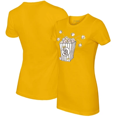 Women's Tiny Turnip Gold San Diego Padres Popcorn T-Shirt