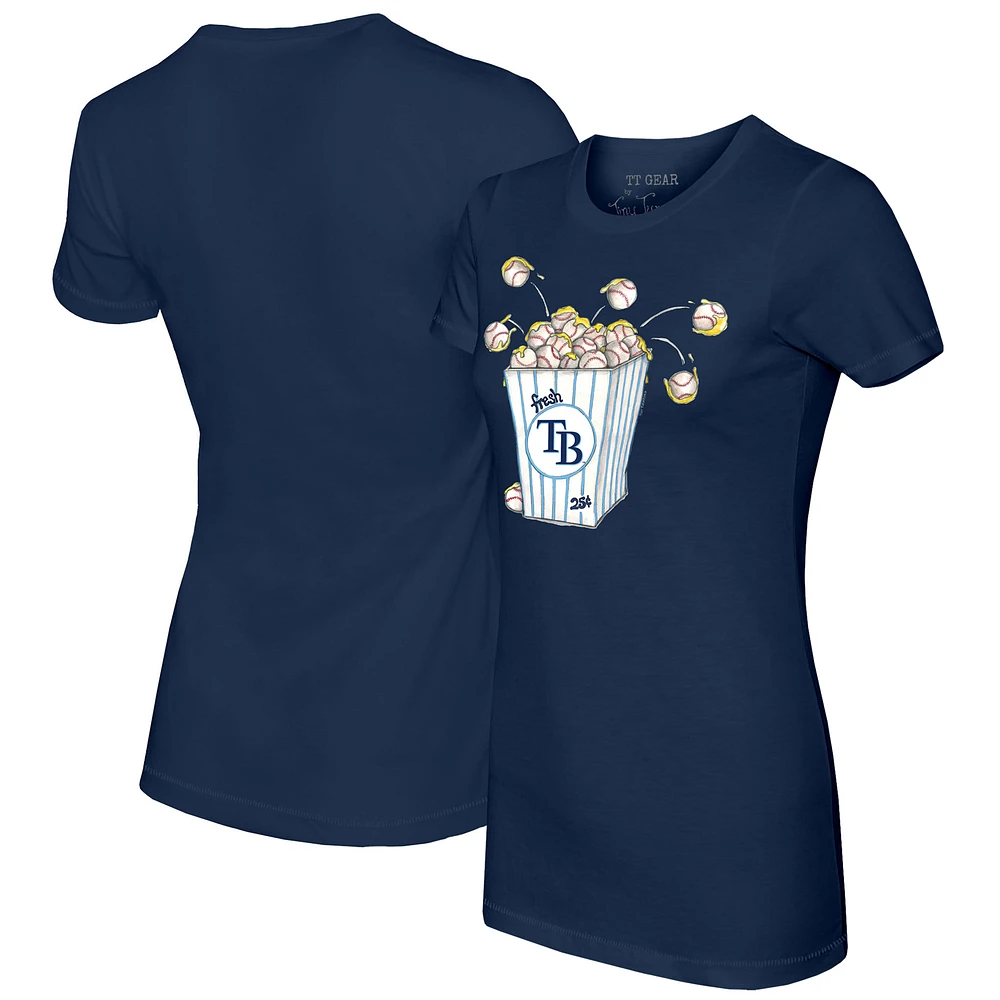 Women's Tiny Turnip Navy Tampa Bay Rays Popcorn T-Shirt