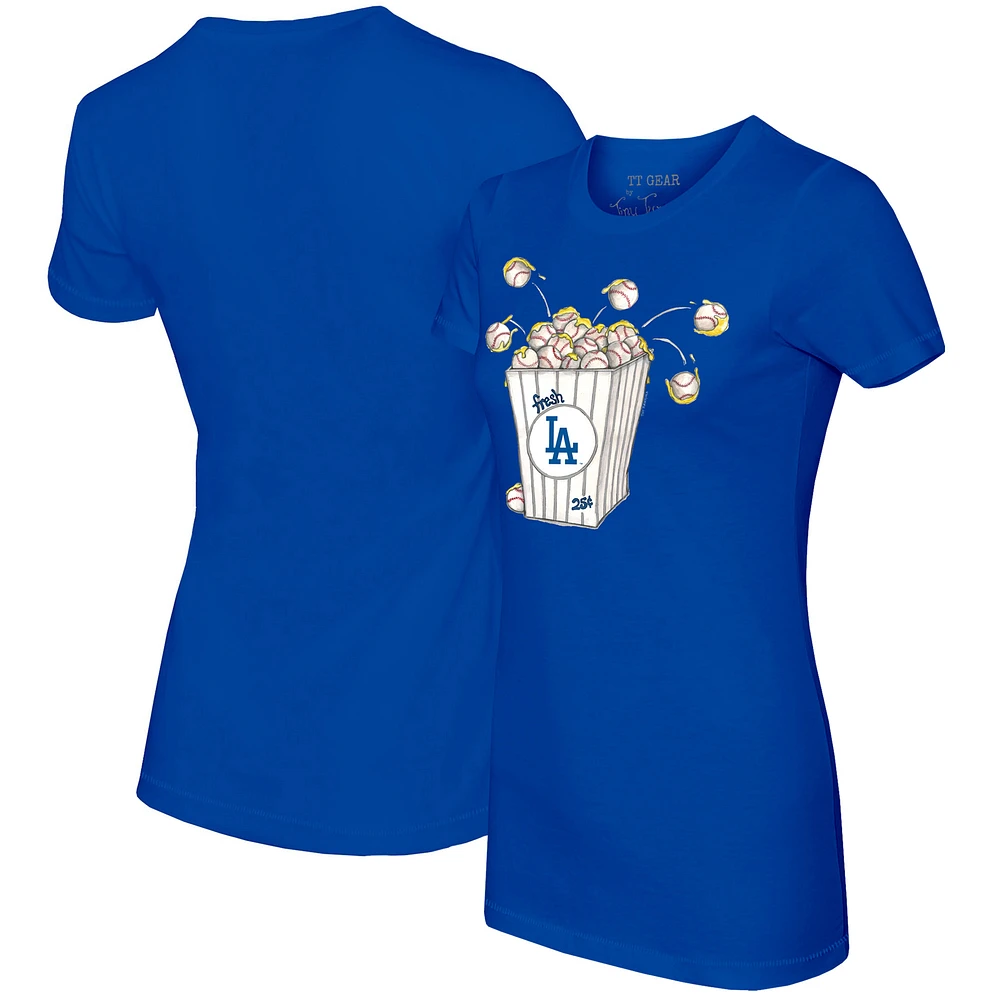 Women's Tiny Turnip Royal Los Angeles Dodgers Popcorn T-Shirt