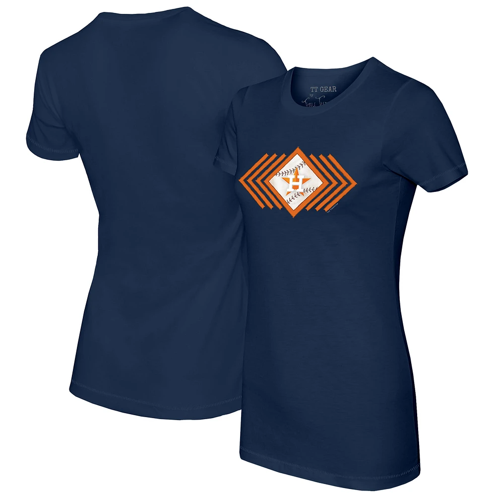 Women's Tiny Turnip Navy Houston Astros Prism Arrows T-Shirt