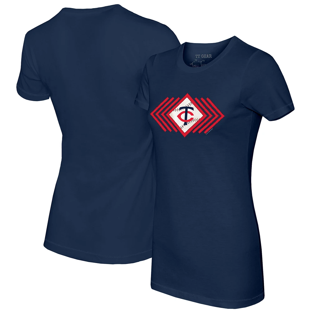 Women's Tiny Turnip Navy Minnesota Twins Prism Arrows T-Shirt