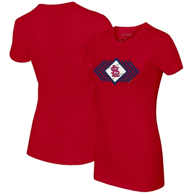 Women's Tiny Turnip Red St. Louis Cardinals Prism Arrows T-Shirt