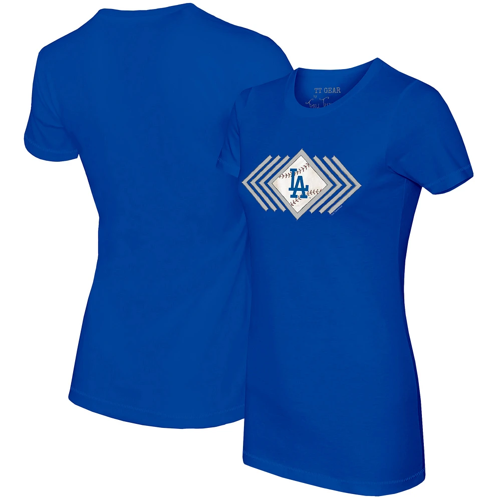 Women's Tiny Turnip Royal Los Angeles Dodgers Prism Arrows T-Shirt