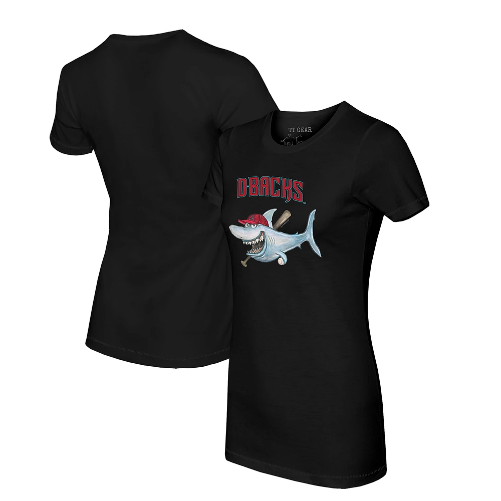 Women's Tiny Turnip Black Arizona Diamondbacks Shark T-Shirt