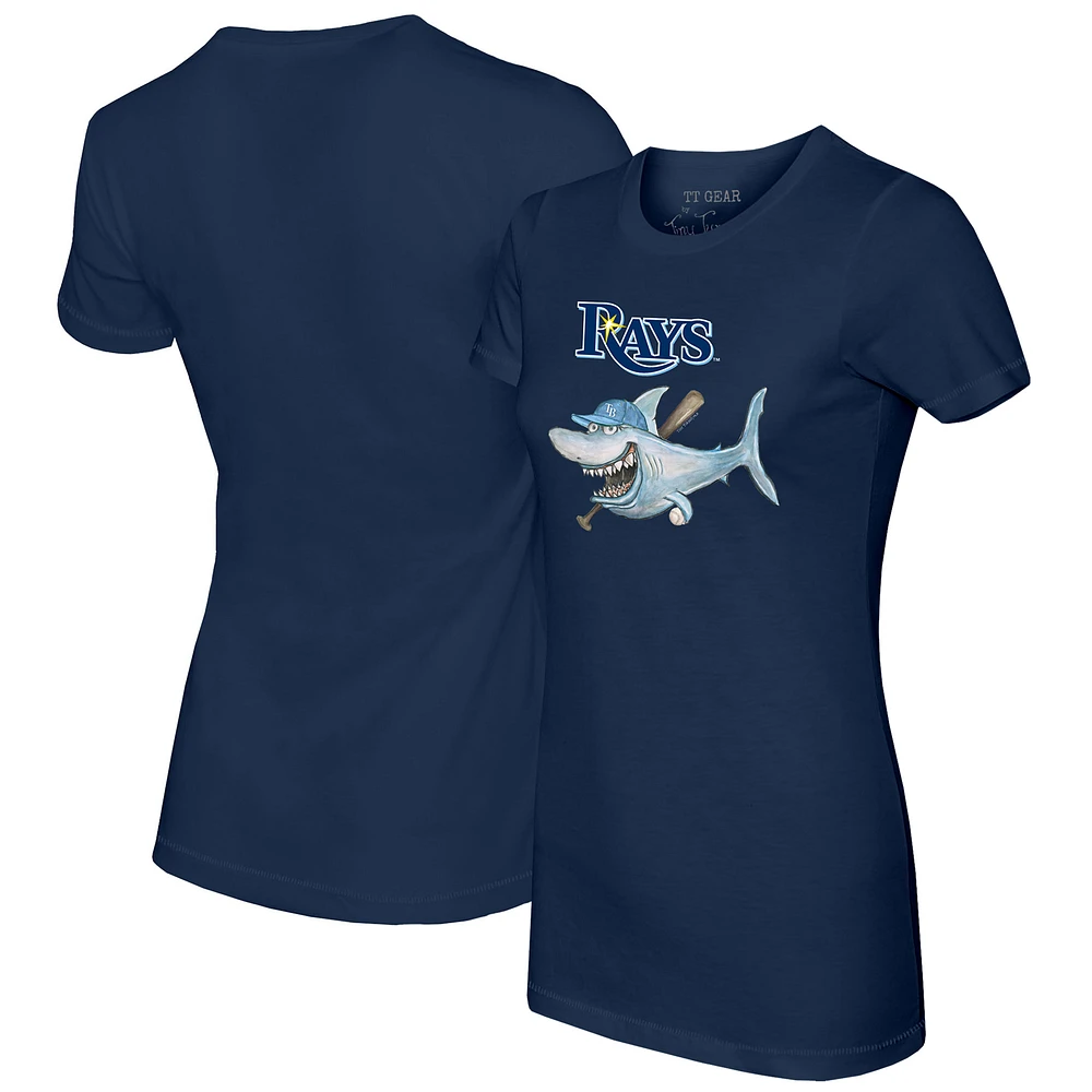Women's Tiny Turnip Navy Tampa Bay Rays Shark T-Shirt