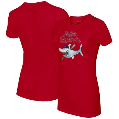 Women's Tiny Turnip Red St. Louis Cardinals Shark T-Shirt