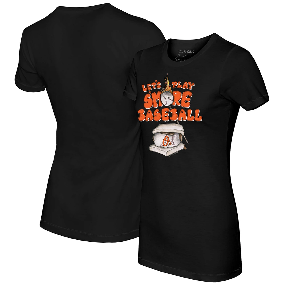 Women's Tiny Turnip Black Baltimore Orioles Smores T-Shirt