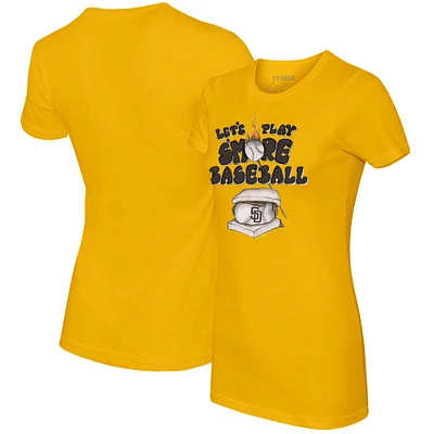 Women's Tiny Turnip Gold San Diego Padres Smores T-Shirt