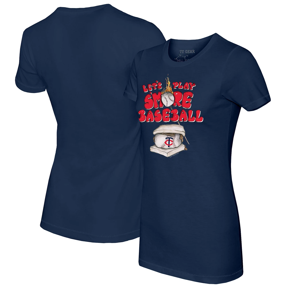 Women's Tiny Turnip Navy Minnesota Twins Smores T-Shirt