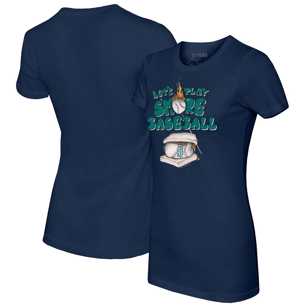 Women's Tiny Turnip Navy Seattle Mariners Smores T-Shirt