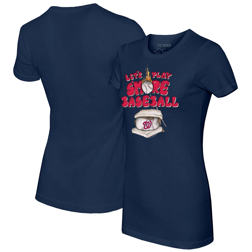 Women's Tiny Turnip Navy Washington Nationals Smores T-Shirt