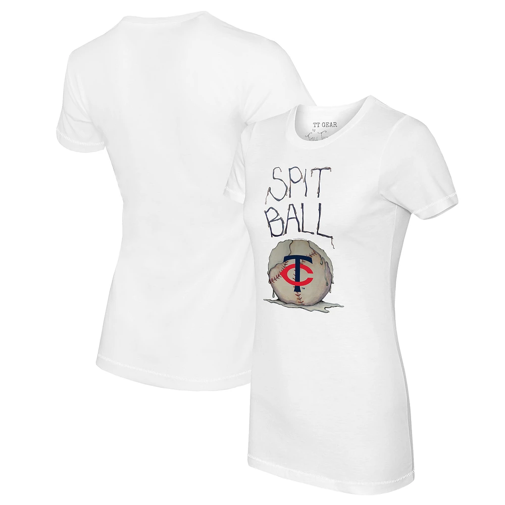 Women's Tiny Turnip White Minnesota Twins Spit Ball T-Shirt