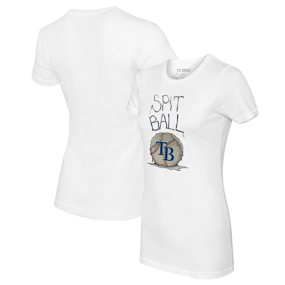 Women's Tiny Turnip White Tampa Bay Rays Spit Ball T-Shirt