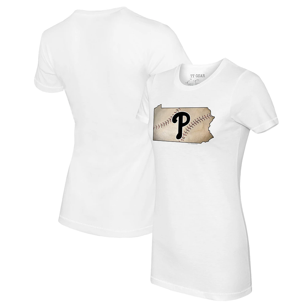 Women's Tiny Turnip Philadelphia Phillies State Outline T-Shirt