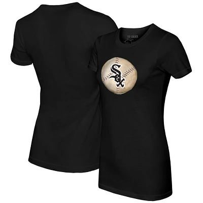 Women's Tiny Turnip Black Chicago White Sox Stitched Baseball T-Shirt