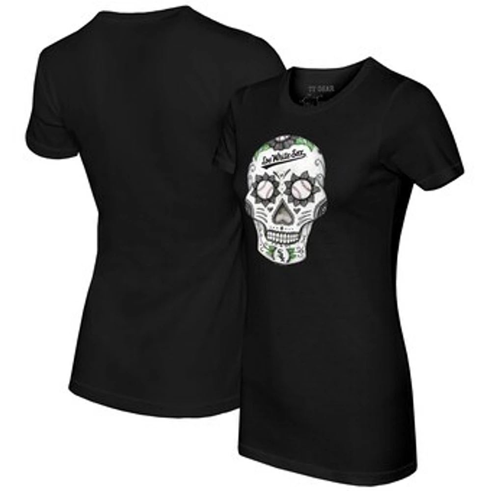 Women's Tiny Turnip Black Chicago White Sox Sugar Skull T-Shirt