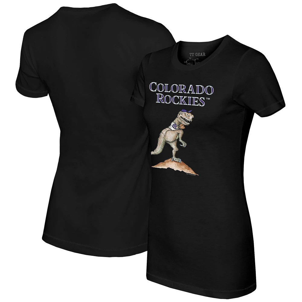 Women's Tiny Turnip Black Colorado Rockies TT Rex T-Shirt
