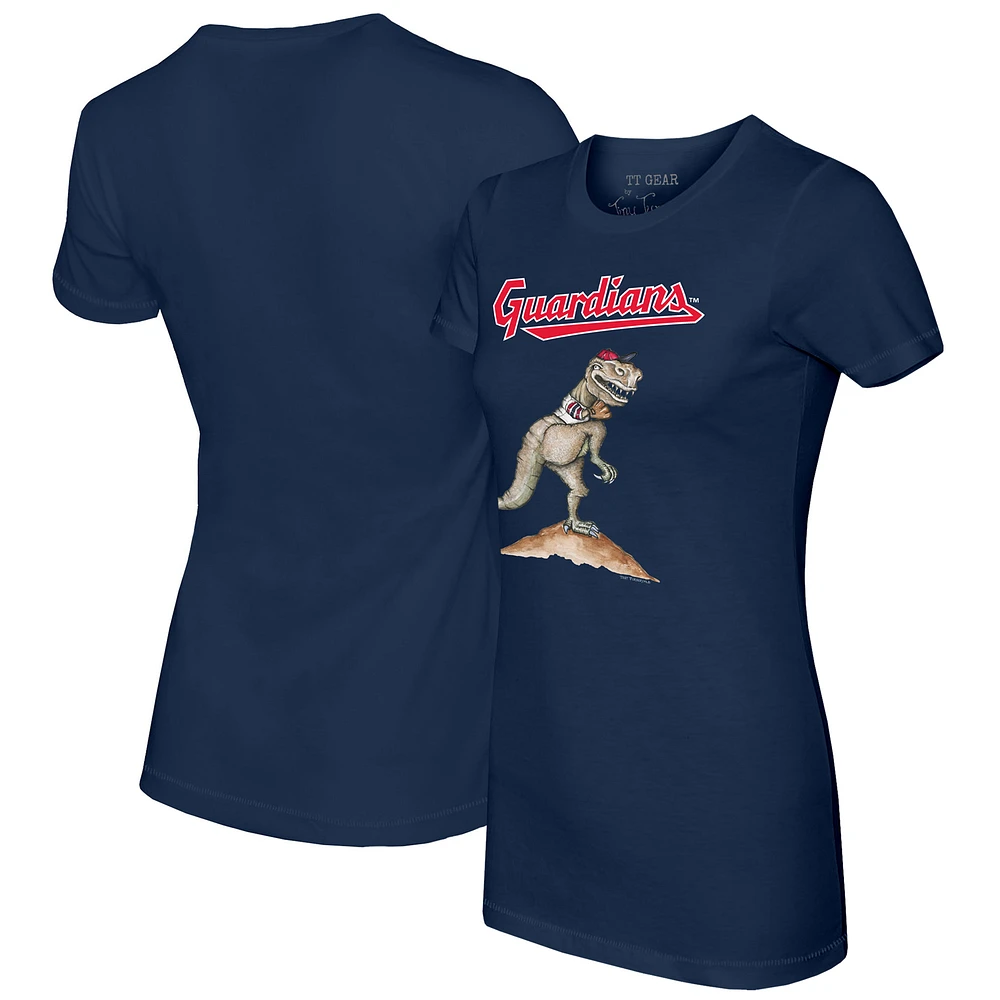 Women's Tiny Turnip Navy Cleveland Guardians TT Rex T-Shirt